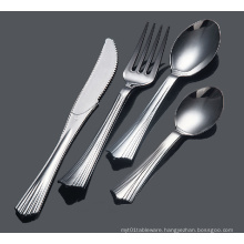 Plastic Fork Spoon Knife PS Silver Cutlery